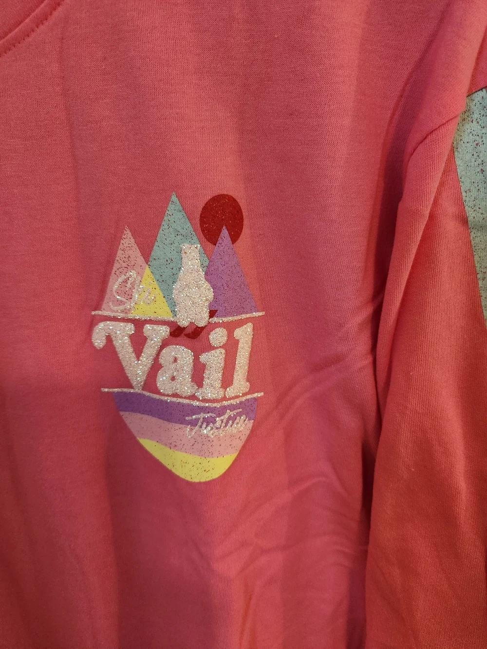 Girls' Pink Long-Sleeve Graphic Tee